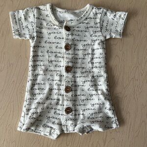 Cat & Dogma I Love You Romper 0-3 months